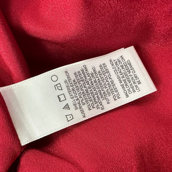 Dress the Population Tiffany One Shoulder Bow Sheath Dress Garnet Red XXL NWT - Picture 13 of 14